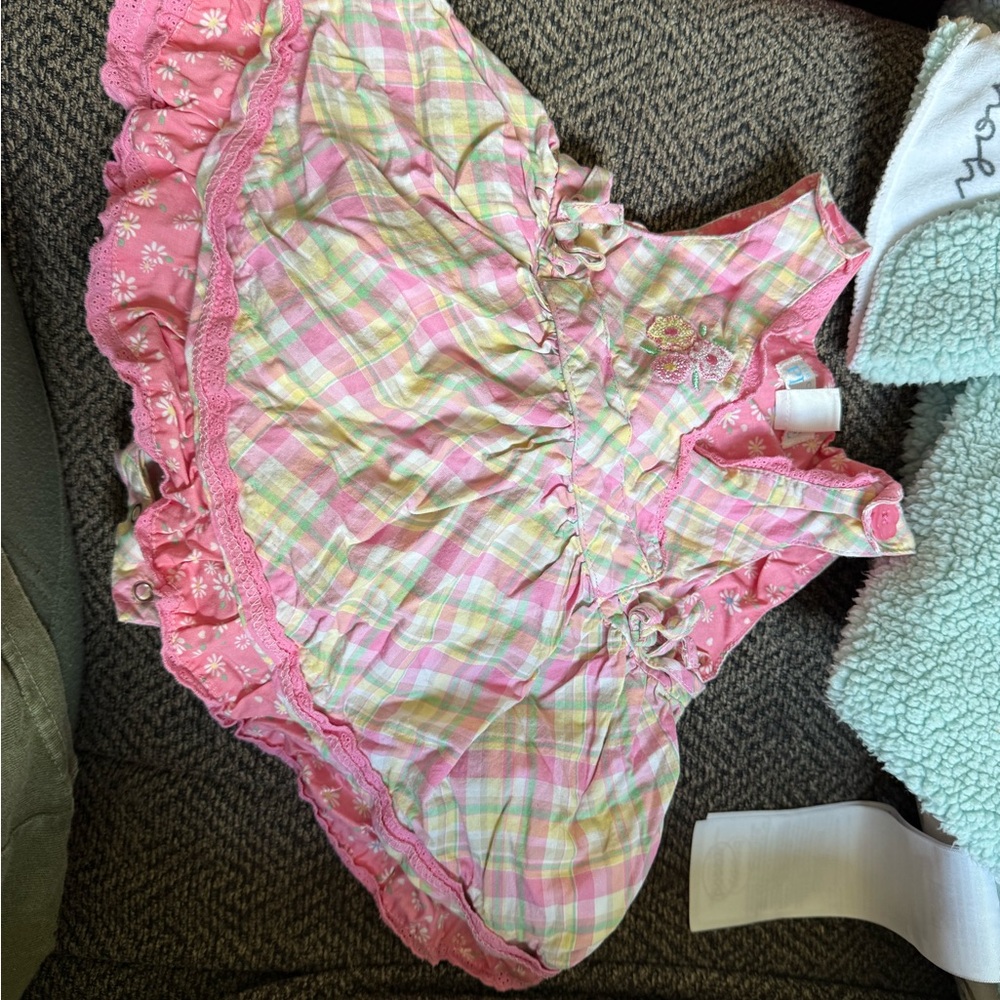 Vintage The Children's Place Pink Plaid Casual Dress